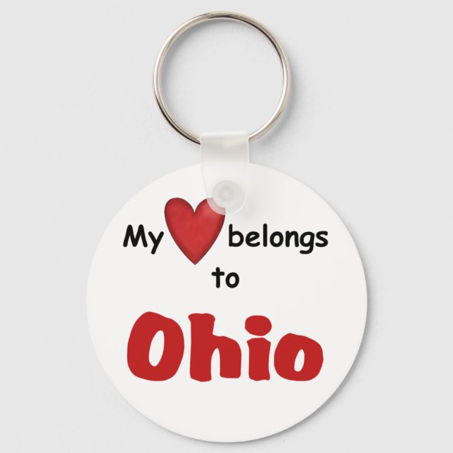 Llavero Mi corazón pertenece a Ohio (Anverso)