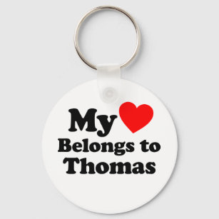 Llavero Mi corazón pertenece a Thomas