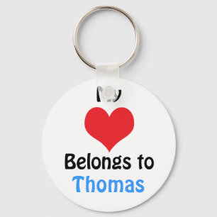 Llavero Mi corazón pertenece a Thomas
