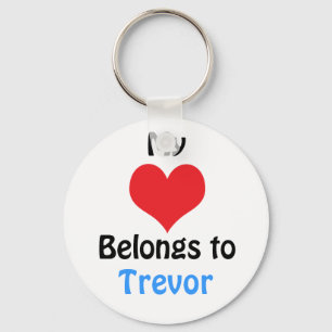Llavero Mi corazón pertenece a Trevor