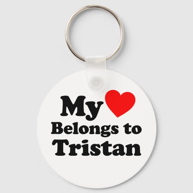 Llavero Mi corazón pertenece a Tristán (Anverso)