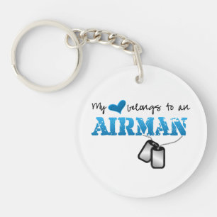 Llavero Mi corazón pertenece a un Airman