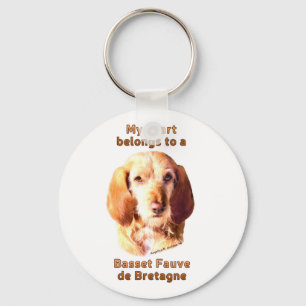 Llavero Mi Corazón Pertenece A Un Basset Fauve de Bretagn