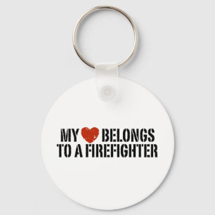 Llavero Mi Corazón Pertenece A Un Bombero