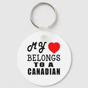 Llavero Mi corazón pertenece a un canadiense