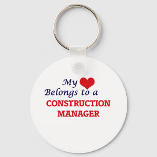 Llavero Mi corazón pertenece a un director de construcción