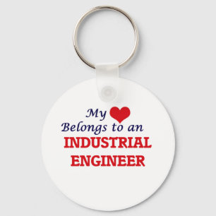 Llavero Mi corazón pertenece a un ingeniero industrial