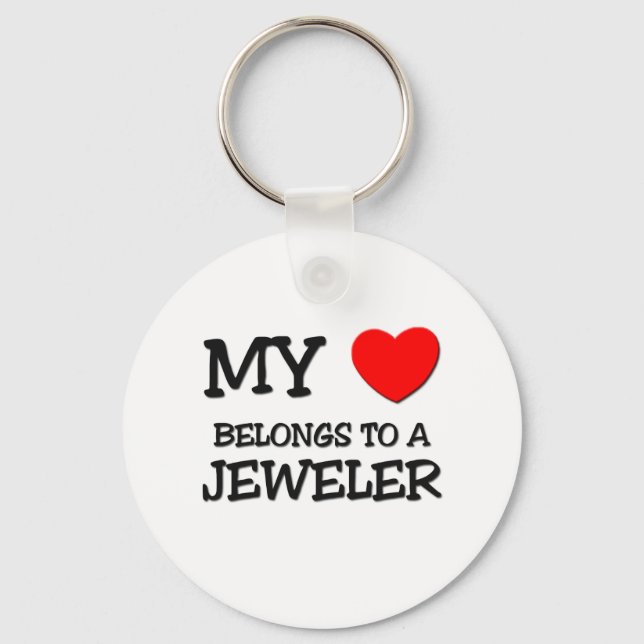 Llavero Mi Corazón Pertenece A Un JEWELER (Anverso)