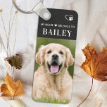 Llavero Mi Corazón Pertenece A Un Mascota Que Pertenece A<br><div class="desc">¡Lleva a tu mascota a cualquier lugar donde vayas con esta cadena de fotos del mascota personalizado! ¡Un deber para cada amante de los perros, mamá de los perros y papá de los perros! Cita: Mi Corazón Pertenece A ... Personaliza con las fotos y el nombre favoritos de tu perro....</div>