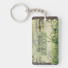 Llavero "Mi creatividad crece" Motivación Afirmación