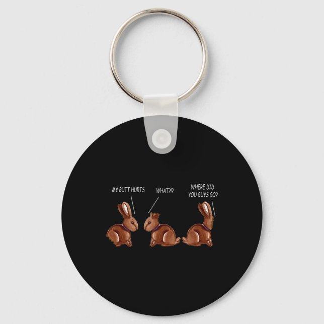 Llavero Mi Culo Duele Conejo de Chocolate Bunny Funny Pasc (Anverso)