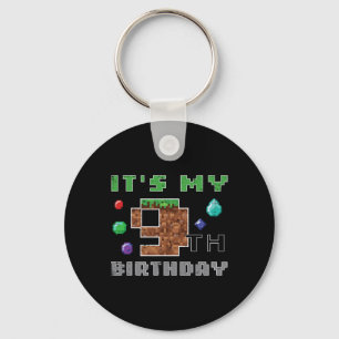 Llavero Mi cumpleaños número 9 Pixel 9 Videojuegos Gamer N