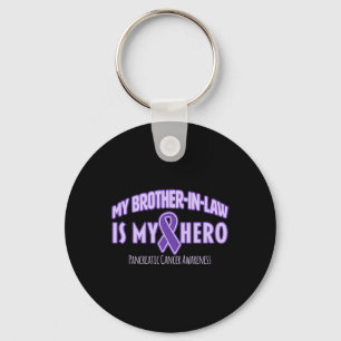 Llavero Mi cuñado es mi héroe de cáncer pancreático Awa