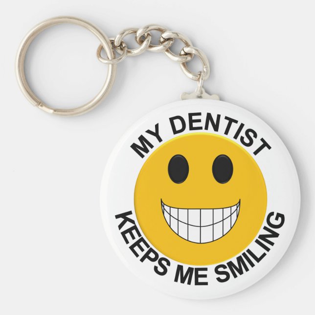Llavero Mi dentista me mantiene sonriente - Keychain facia (Frente)