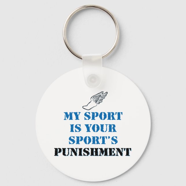 Llavero Mi deporte es tu castigo deportivo - pista (Anverso)