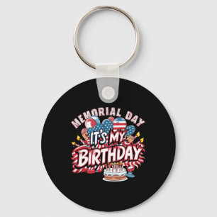 Llavero Mi Día de la Memoria de Cumpleaños Guay Retro Funn