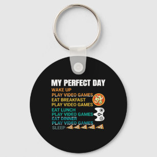 Llavero Mi Día Perfecto Pizza Videojuegos Controlador de J
