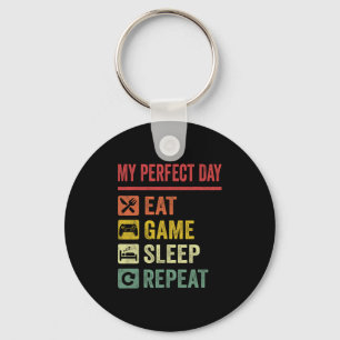 Llavero Mi Día Perfecto Video Juegos Divertido Camiseta Ge