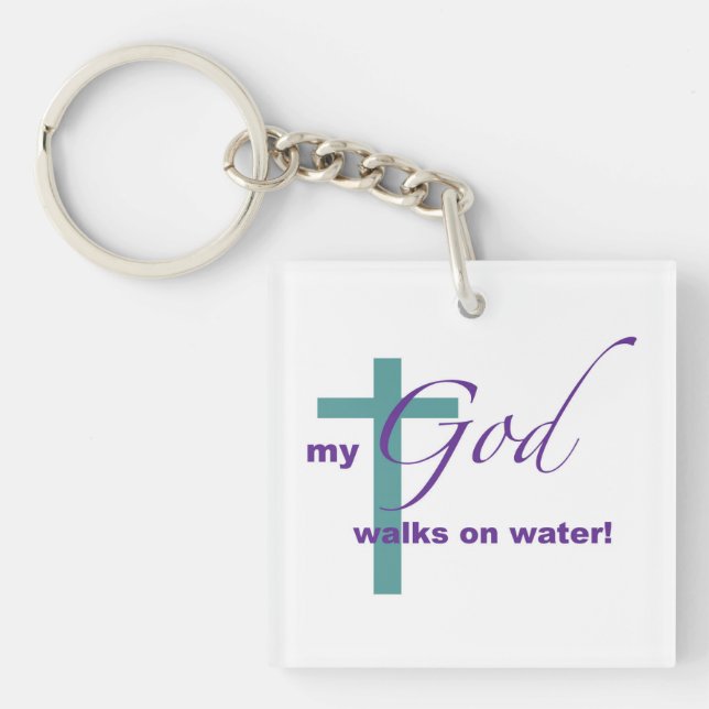 Llavero ¡Mi Dios camina sobre el Agua! (Frente)