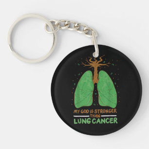 Llavero Mi Dios Es Más Fuerte Que El Cáncer De Pulmón