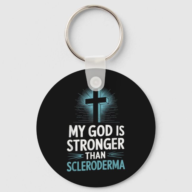 Llavero Mi Dios Es Más Fuerte Que Escleroderma (Anverso)