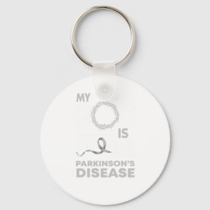 Llavero Mi Dios es más fuerte que la enfermedad de Parkins