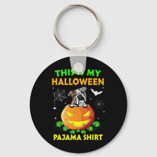Llavero ¿Mi disfraz de Halloween es amor por el Bulldog Pa