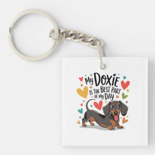 Llavero Mi Doxie Es La Mejor Parte De Mi Día