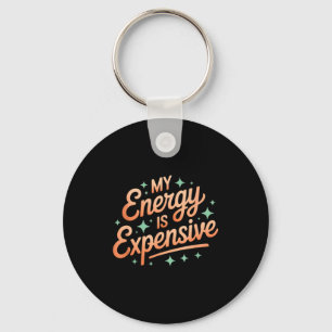 Llavero Mi Energía Es Cara Estética Retro Empoderante