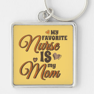 Llavero Mi enfermera favorita es mi mamá retro vibes
