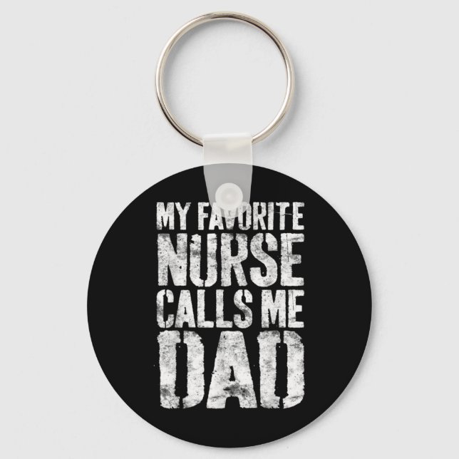 Llavero Mi enfermera favorita me llama papá padre y 39 año (Anverso)