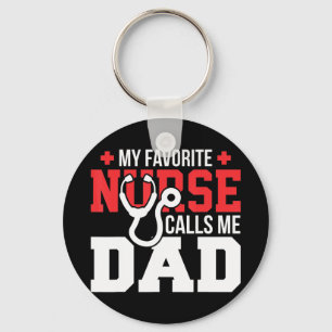 Llavero Mi enfermera favorita me llama papá, padre y Nu de