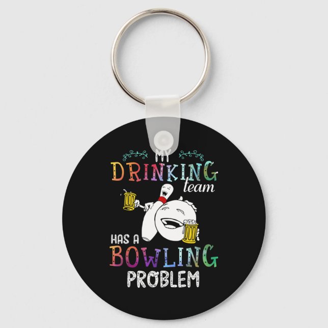 Llavero Mi Equipo Tiene Un Problema De Bowling (Anverso)