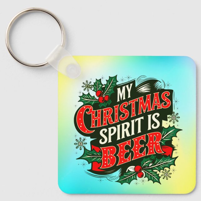 Llavero Mi espíritu Navidad es Beer-89379 (Anverso)