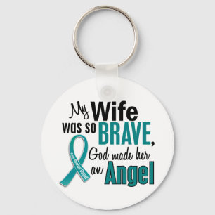 Llavero Mi esposa es un cáncer ovárico del ángel 1