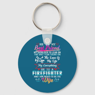 Llavero Mi esposo bombero soy orgullosa su esposa Diseño