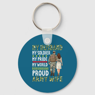 Llavero Mi esposo mi soldado mi orgullo mi mundo orgulloso