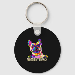 Llavero Mi francés - Arte Pop Divertido Frenchie Bulldog F