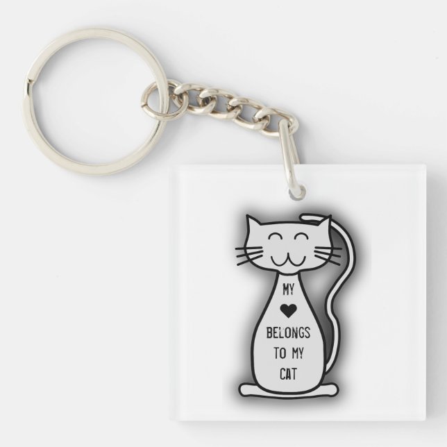 Llavero Mi gato del corazón (Frente)