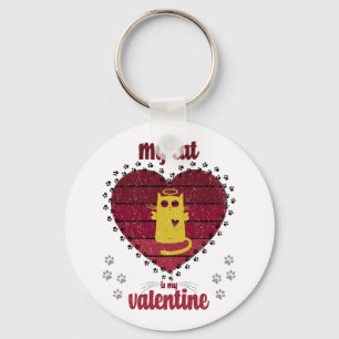Llavero Mi Gato Es Mi Valentín   Gracioso regalo de amante