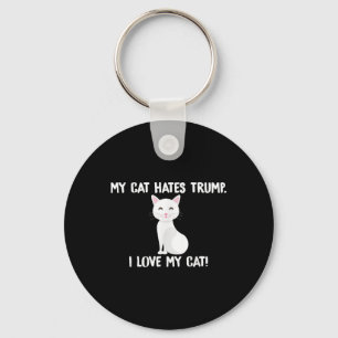 Llavero Mi gato odia el divertido anti-triunfo de Trump