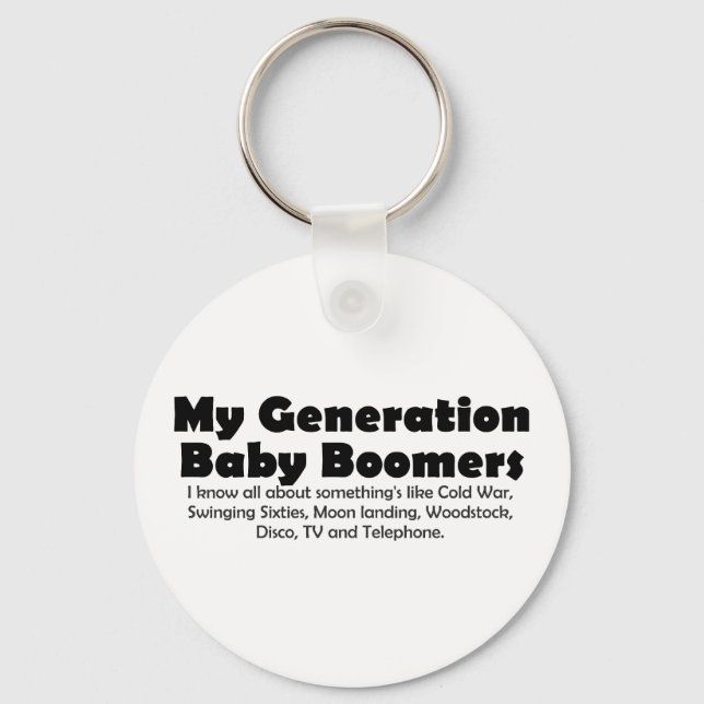 Llavero Mi generación Baby Boomers Retro (Anverso)