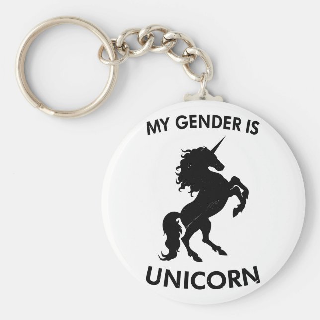 Llavero Mi género es unicornio (Frente)