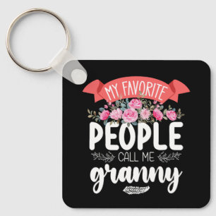 Llavero Mi gente favorita me llama abuela en el Día de la 