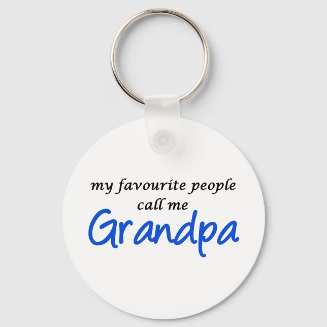 Llavero Mi gente favorita me llama abuelo (Anverso)