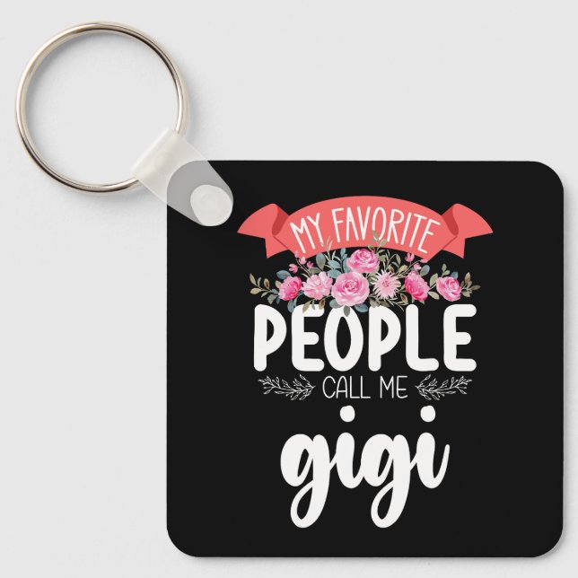 Llavero Mi gente favorita me llama Día de la Madre Gigi (Anverso)