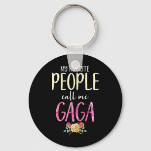 Llavero Mi Gente Favorita Me Llama Gaga Floral Abuela Flo