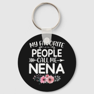 Llavero Mi Gente Favorita Me Llama Nena Cute Floral Rosa M