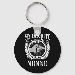 Llavero Mi gente favorita me llama Nonno Abuelo italiano