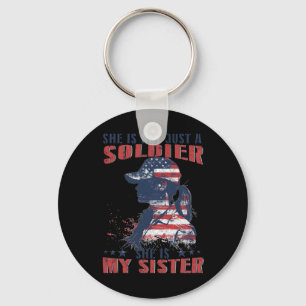 Llavero Mi Hermana Es Soldado Militar 4 De Julio Patrio